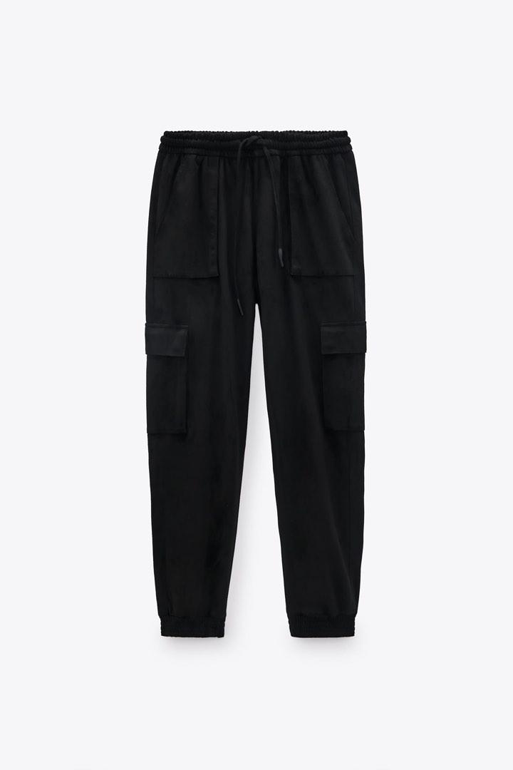 Zara faux suede pants store