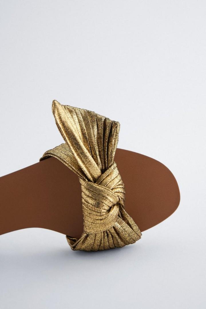Gold slides zara online