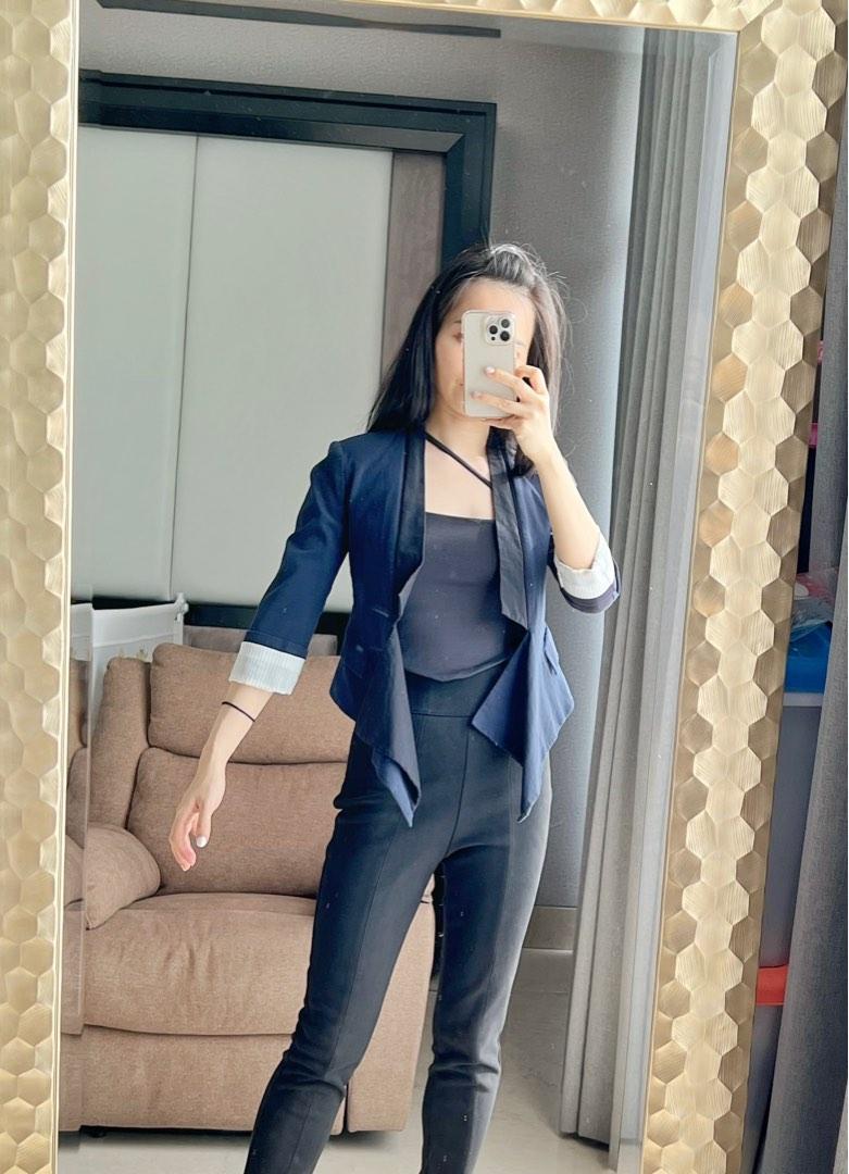 Topshop navy blazer on sale