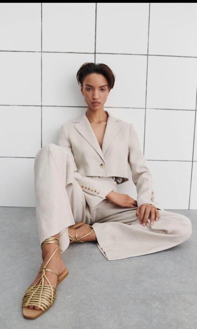 Zara woven sandals online