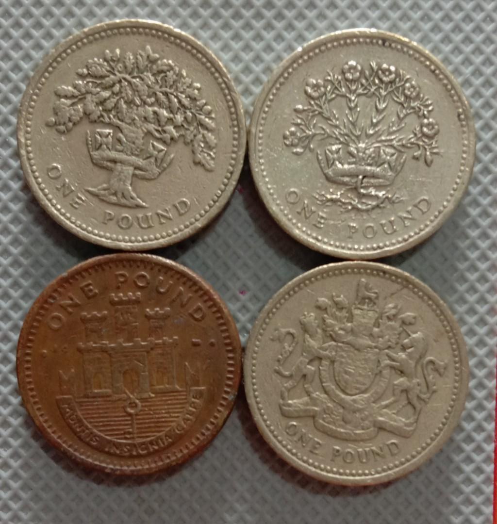 4pcs One Pound UK Queen Elizabeth coin (Category: Currency) located in Cabuyao City. Submitted by reyesjim60 (Listing ID 1182989270, Image 1). Description: 4pcs One Pound United Kingdom Queen Elizabeth coin,circulated.
