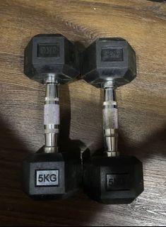 5KG HEXAGON DUMBBELLS