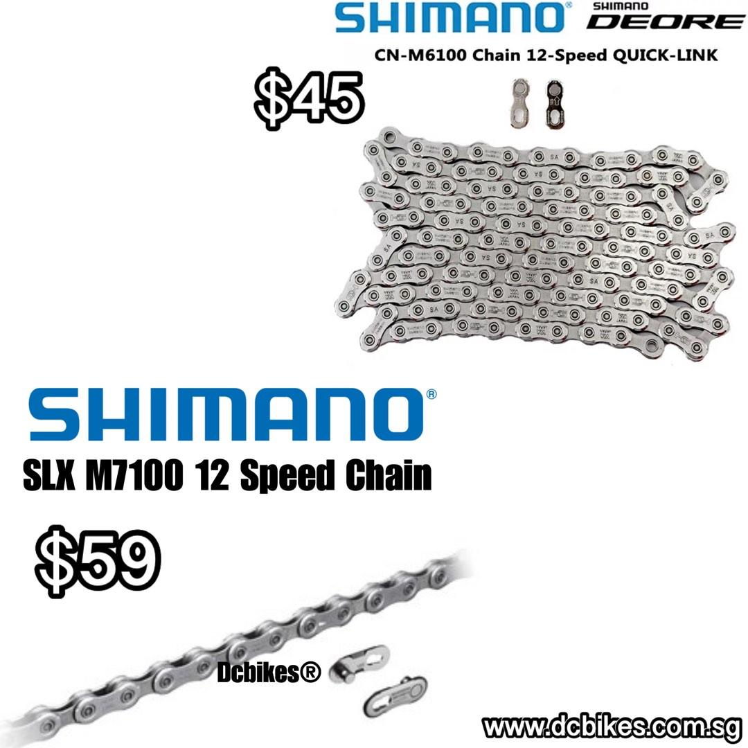 🆕! Shimano 12 Speed Deore M6100 SLX M7100 MTB Bicycle Chain 126