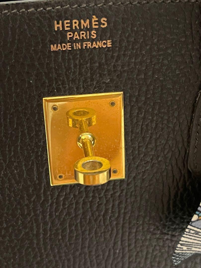 1997 Authentic Hermes birkin 35 black Ardennes leather & gold