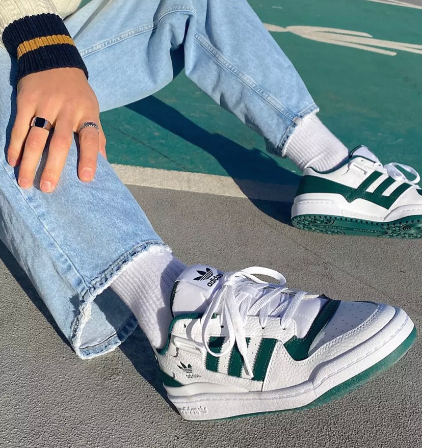 adidas forum low (collegiate green), Women's Fashion, Footwear, Sneakers on  Carousell