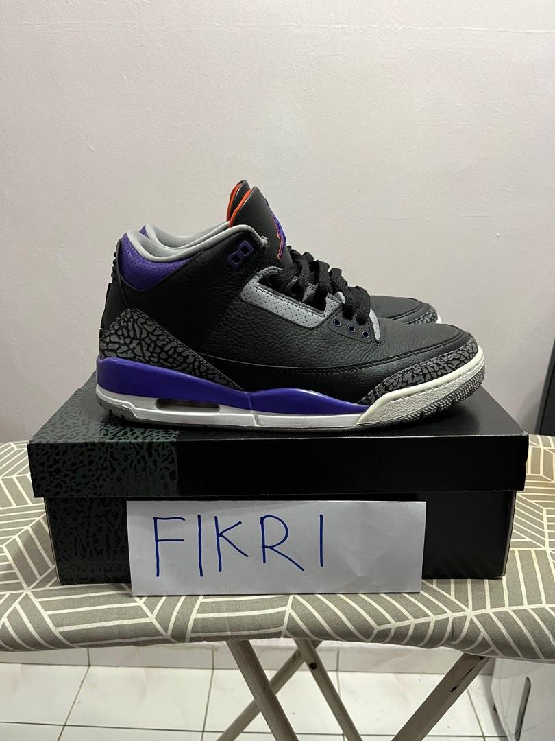 Air Jordan 3 court purple Men #39 s Fashion Footwear Sneakers on Carousell