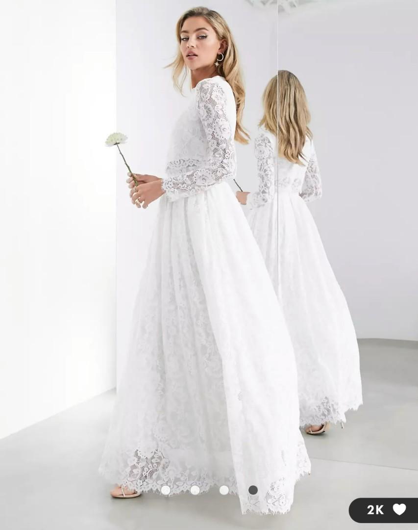 Asos edition embroidered store bodice wedding maxi dress