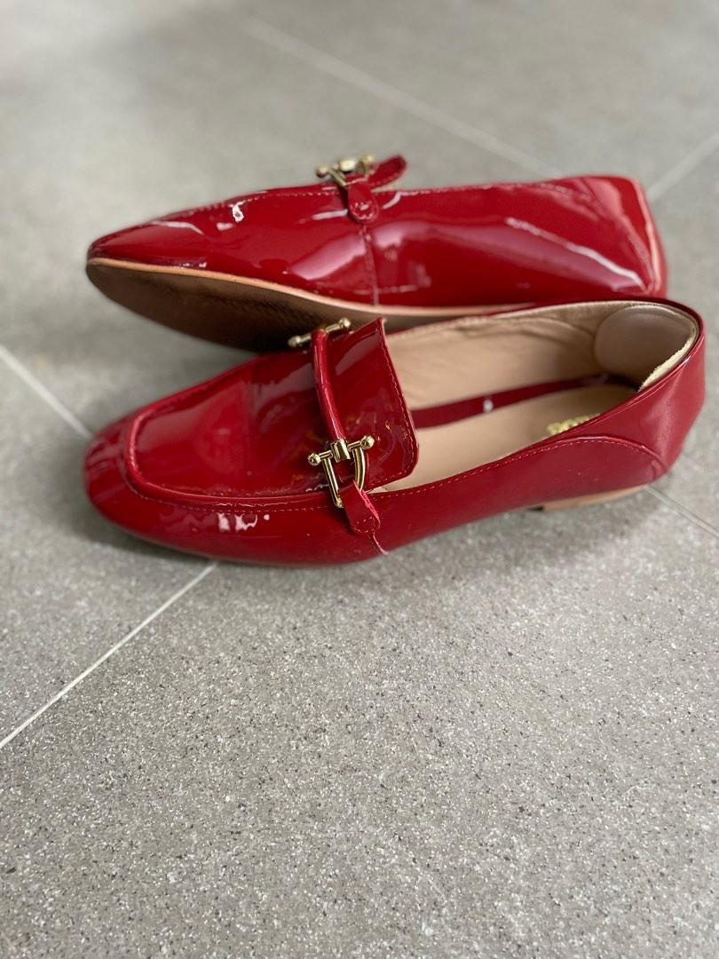 Authentic Clarks Pure 2 Red Loafers Slip ons Flats