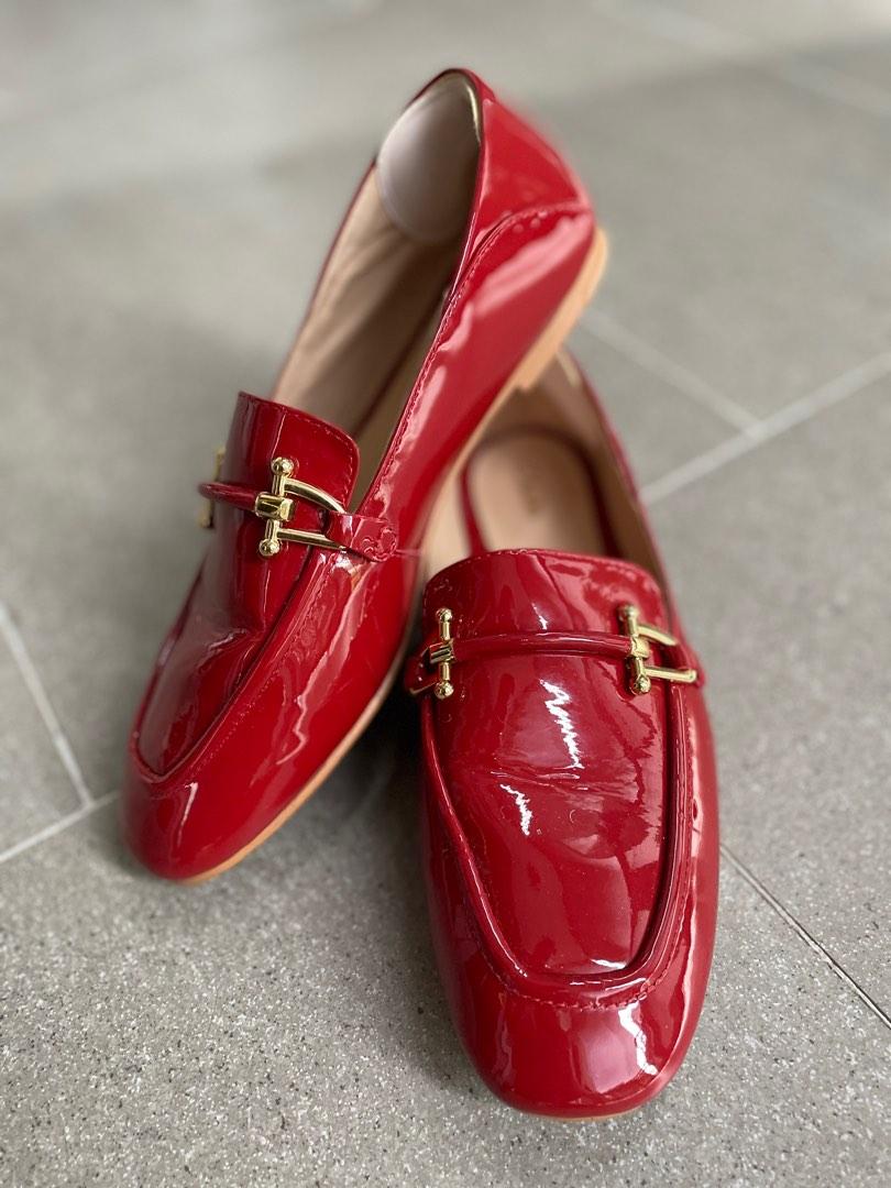 Authentic Clarks Pure 2 Red Loafers Slip ons Flats