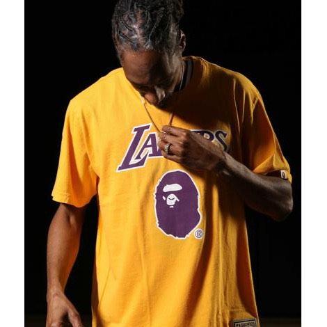 Bape sales lakers shirt