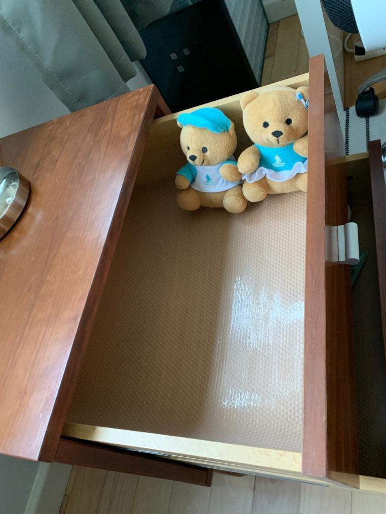 Bedside Table (Category: Tables & Sets) located in Singapore. Submitted by ryan977 (Listing ID 1182963695, Image 3). Description: Small cozy strong wooden bedside table. Has 2 drawers. Not too tall, hence perfect to keep near the bed. Could also be used as a storage drawer in the living room etc...