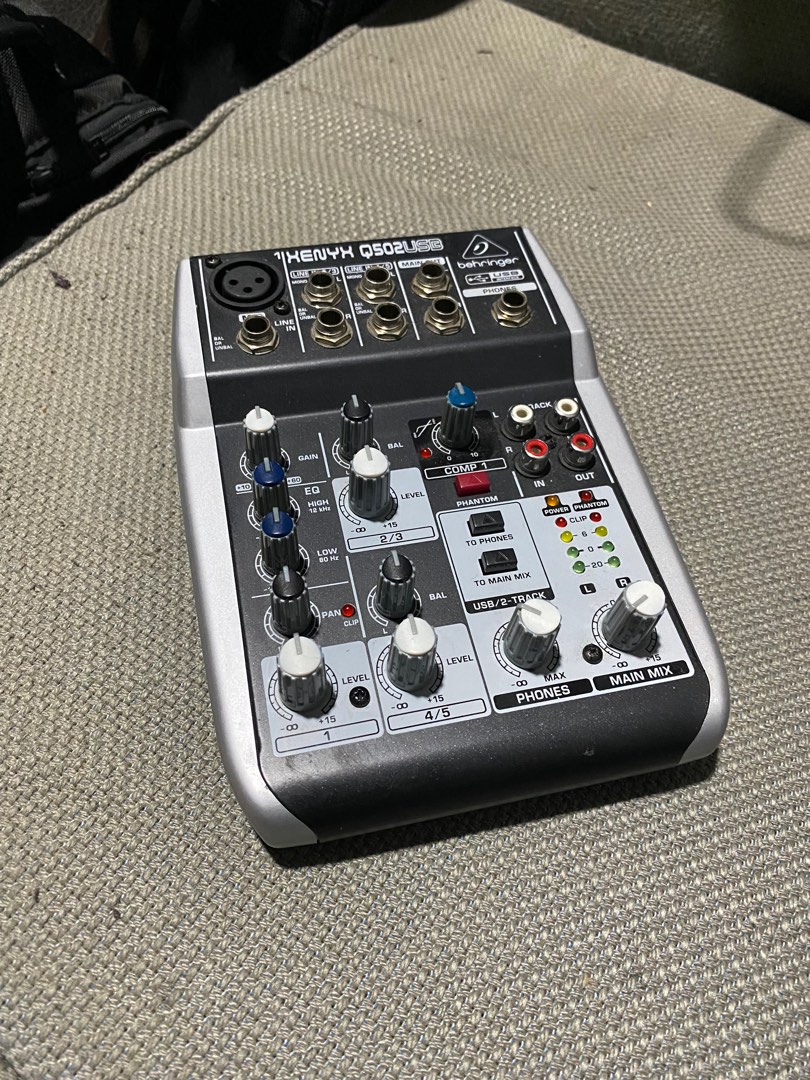 Behringer XENYX Q502 USB Mixer, Audio, Other Audio Equipment on Carousell