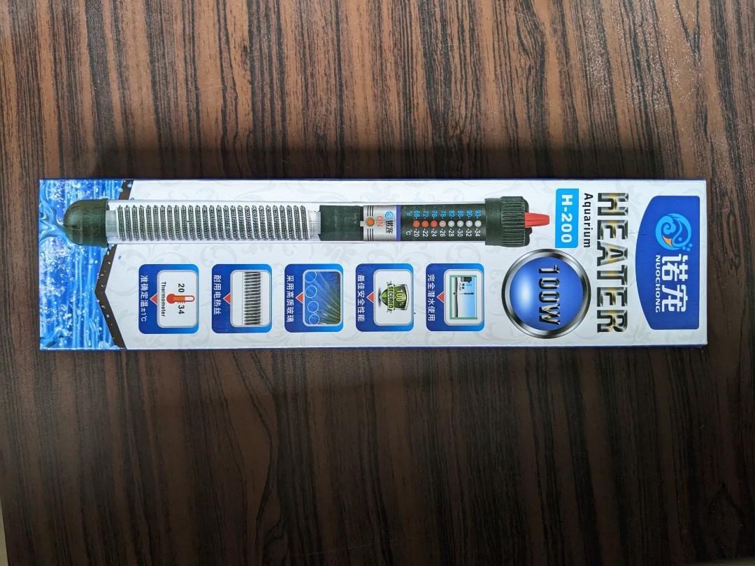 Beta fish supplies water filter, heater (small and large), test strips