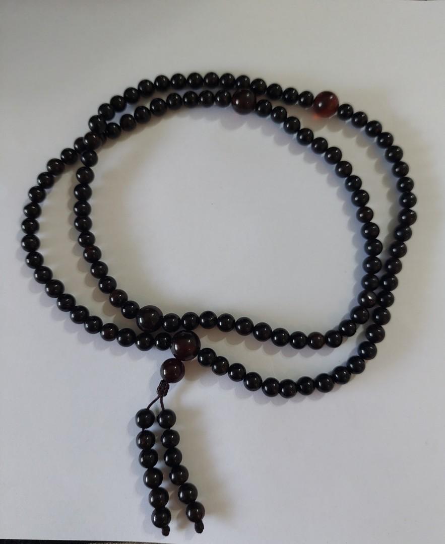 Black amber necklace Women s Fashion Jewelry Organisers