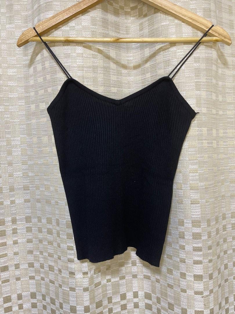 Black Ribbed Knitted String Top (S-M) (Category: Sleeveless) located in San Mateo. Submitted by farfetchedclothes (Listing ID 1182213610, Image 2). Description: PLEASE READ CAREFULLY! • Actual colors may vary slightly due to lighting sources or your screen settings. • All items are 𝗣𝗥𝗘𝗟𝗢𝗩𝗘𝗗 unless stated as brandnew; minimal flaws may be present but will not warrant dissatisfaction. • Kindly manage your expectations • I will only reserve 