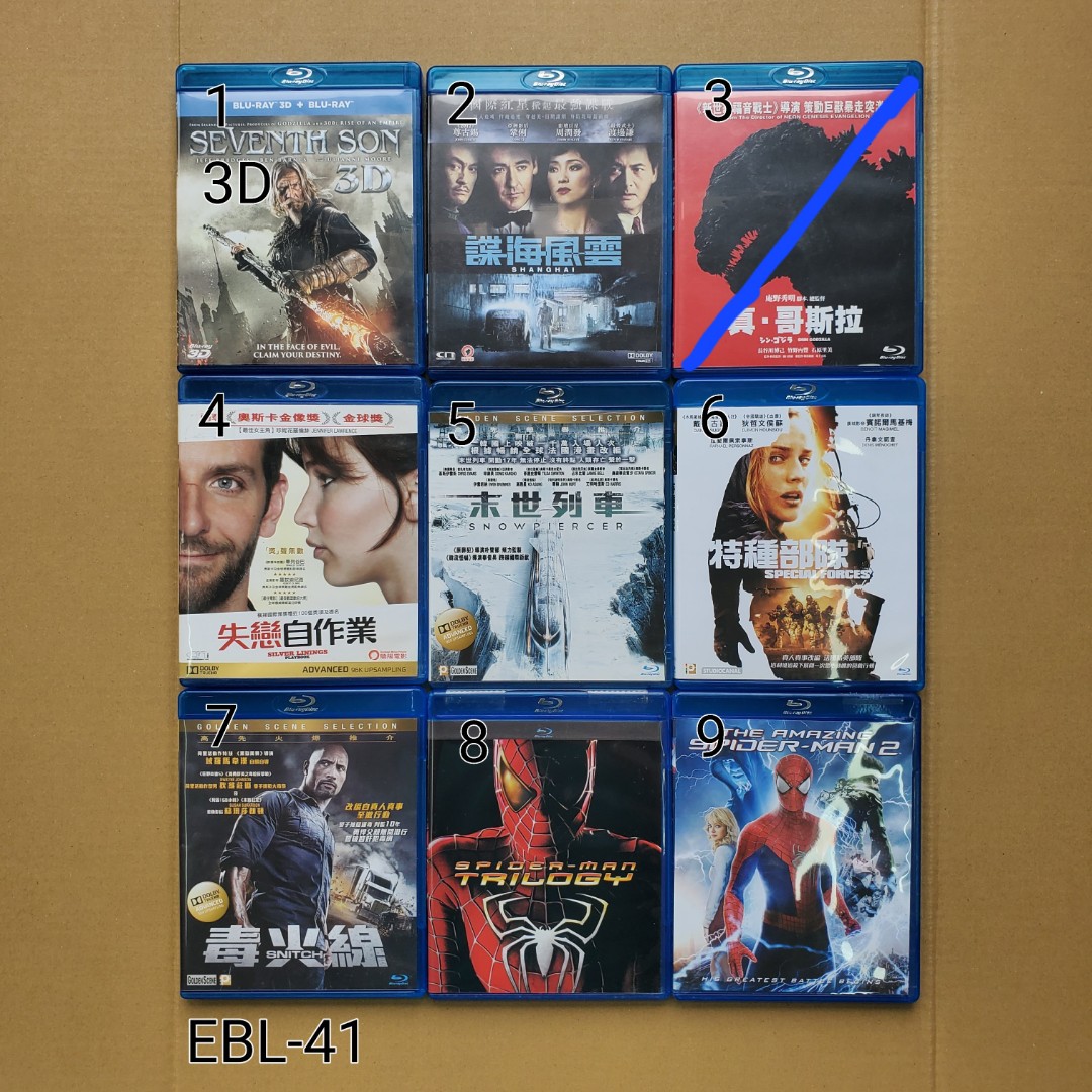 震撼全城，中古原裝正版Blu-ray 外語片，低至$49起，質素良好沒有明顯