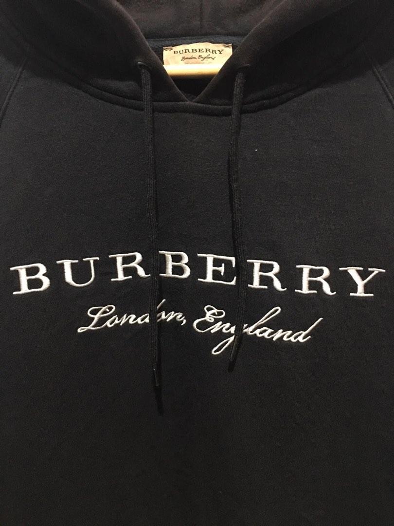 Burberry Embroidered Script Hoodie (Authentic), Men's Fashion, Coats,  Jackets and Outerwear on Carousell