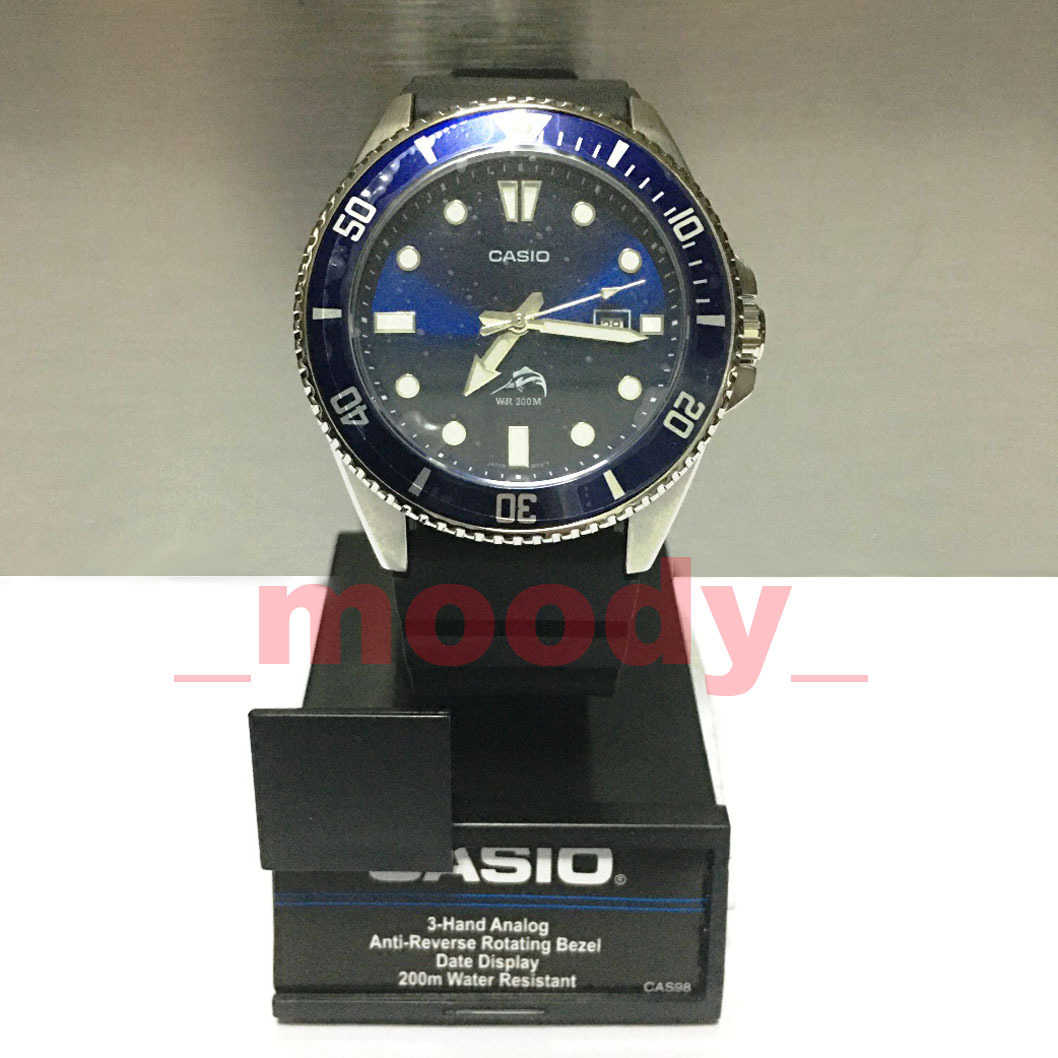 Casio Duro Marlin Diver Watch Blue Dial Bezel Men s Fashion