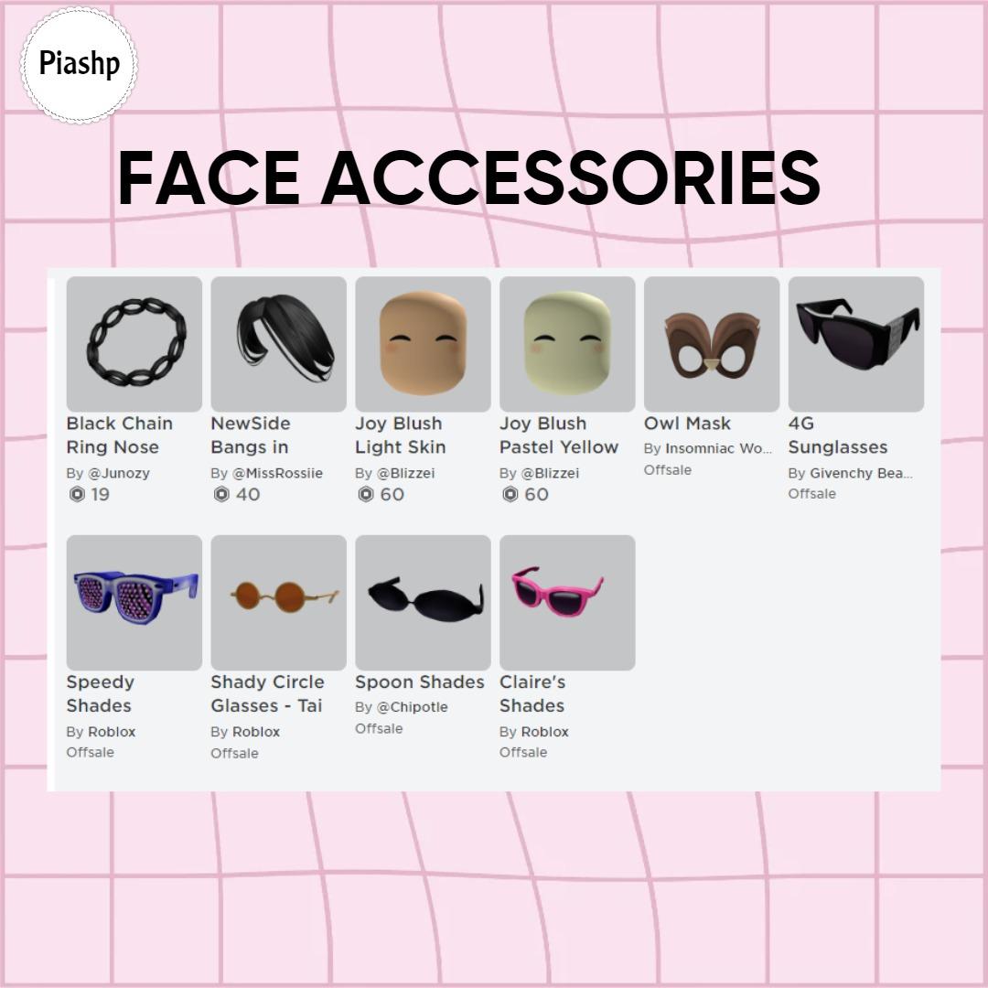 Roblox face accessories