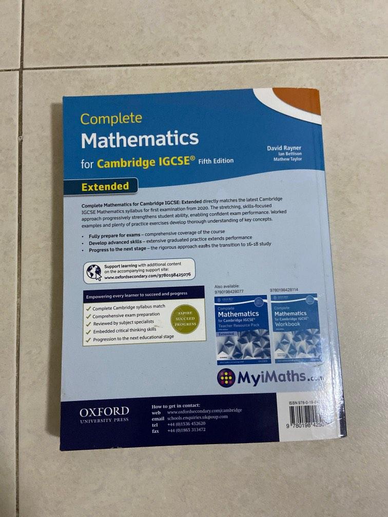 Complete mathematics for cambridge igcse fifth edition extended