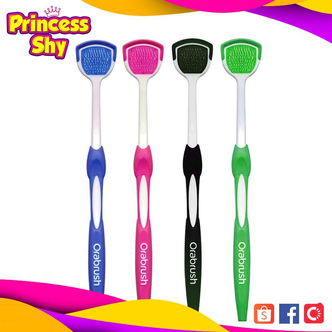 Dentek Orabrush Tongue Cleaner Helps Fight Bad Breath 4 Tongue Scrapers