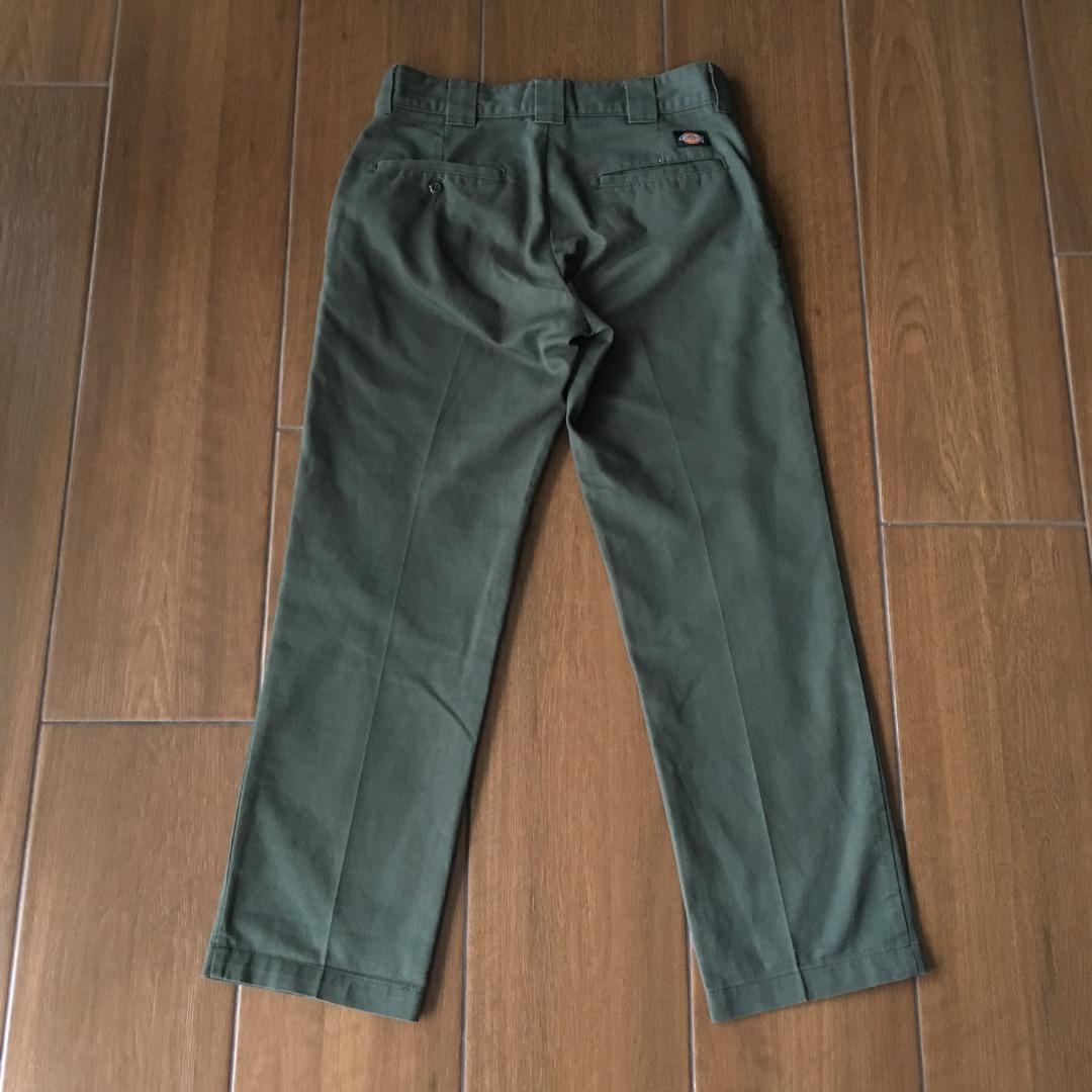 DICKIES 850 Slim Taper Work Pants Olive Green 30 x 30 Men s