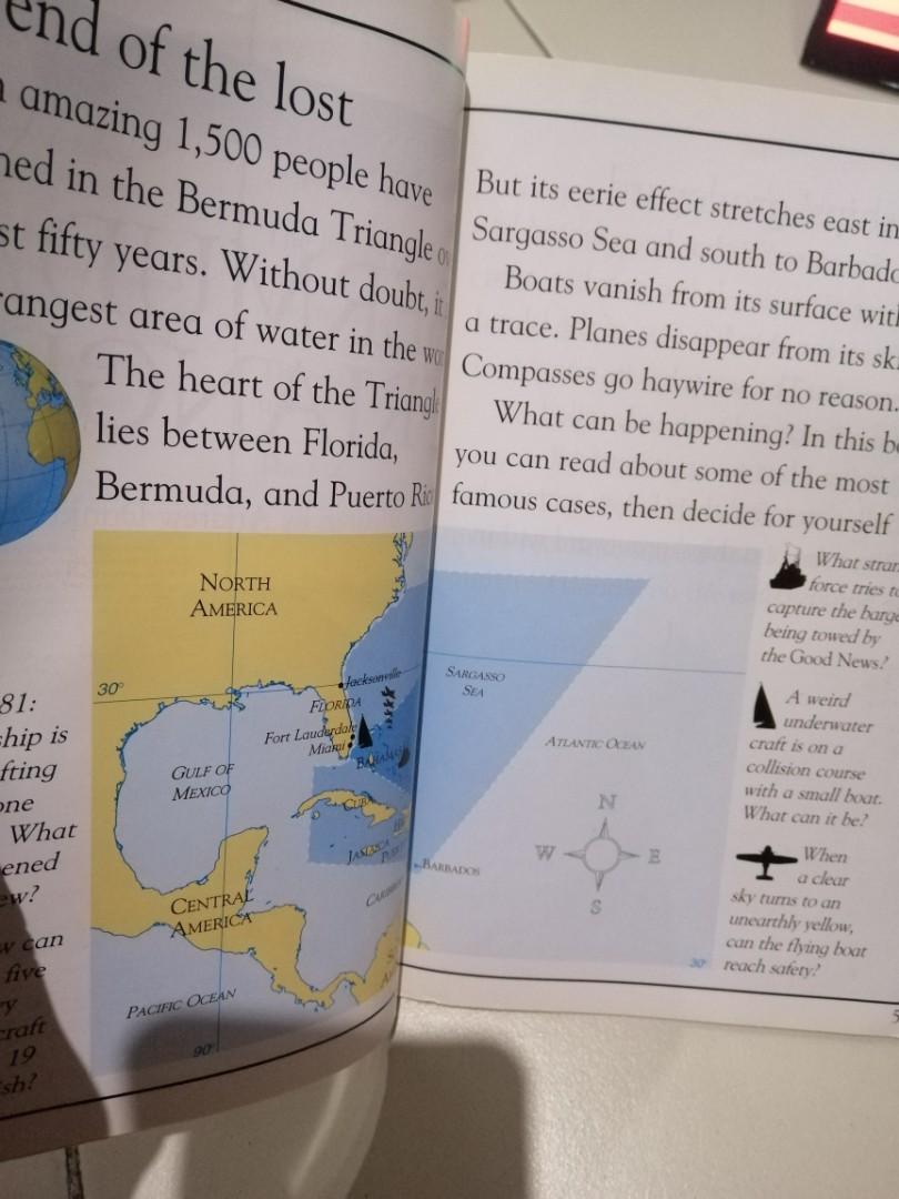Dk reader English Bermuda triangle story book children, Hobbies & Toys
