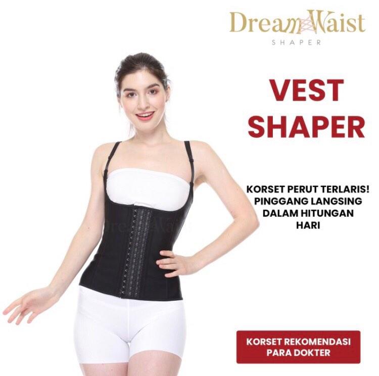 Dream Waist Korset Pelangsing Perut Vest Dreamwaist Shaper Black Size L