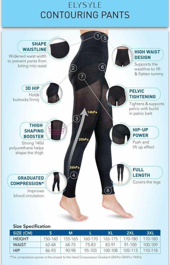 ELYSYLE CONTOURING PANTS A.K.A SLIMMING LEGGINGS, Sports Equipment,  Exercise & Fitness, Toning & Stretching Accessories on Carousell