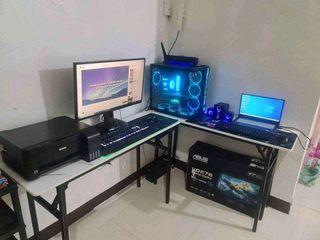 FOLDABLE COMPUTER TABLE AND OFFICE CHAIR😇😊