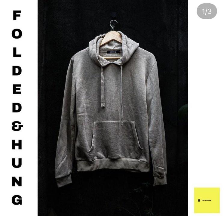 Folded Hung Steel gray hoodie