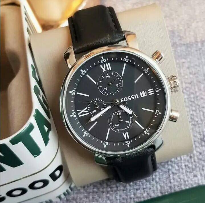 Fossil BQ1006 Rye Multifunction Nude Leather Watch Barang Mewah