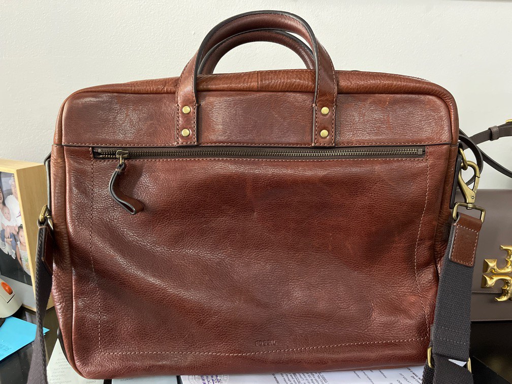 Fossil laptop/briefcase, Luxury, Bags & Wallets on Carousell