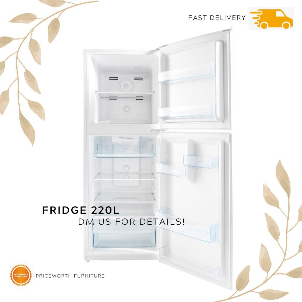 Fridge 220L --> FLASH SALE --> LIMITED STOCK (Category: Furniture Others) located in Brisbane. Submitted by priceworth_brisbane (Listing ID 1182974433, Image 1). Description: Fridge 220L --> FLASH SALE --> LIMITED STOCK --> Mechanical temperature control --> Reversible door --> Adjustable legs --> Separate chiller compartment FRIDGE: 1700H x 600W x 650D mm Total capacity: 220L - $449 → DM us for Delivery Service ← Assembly required: Yes Assembly 