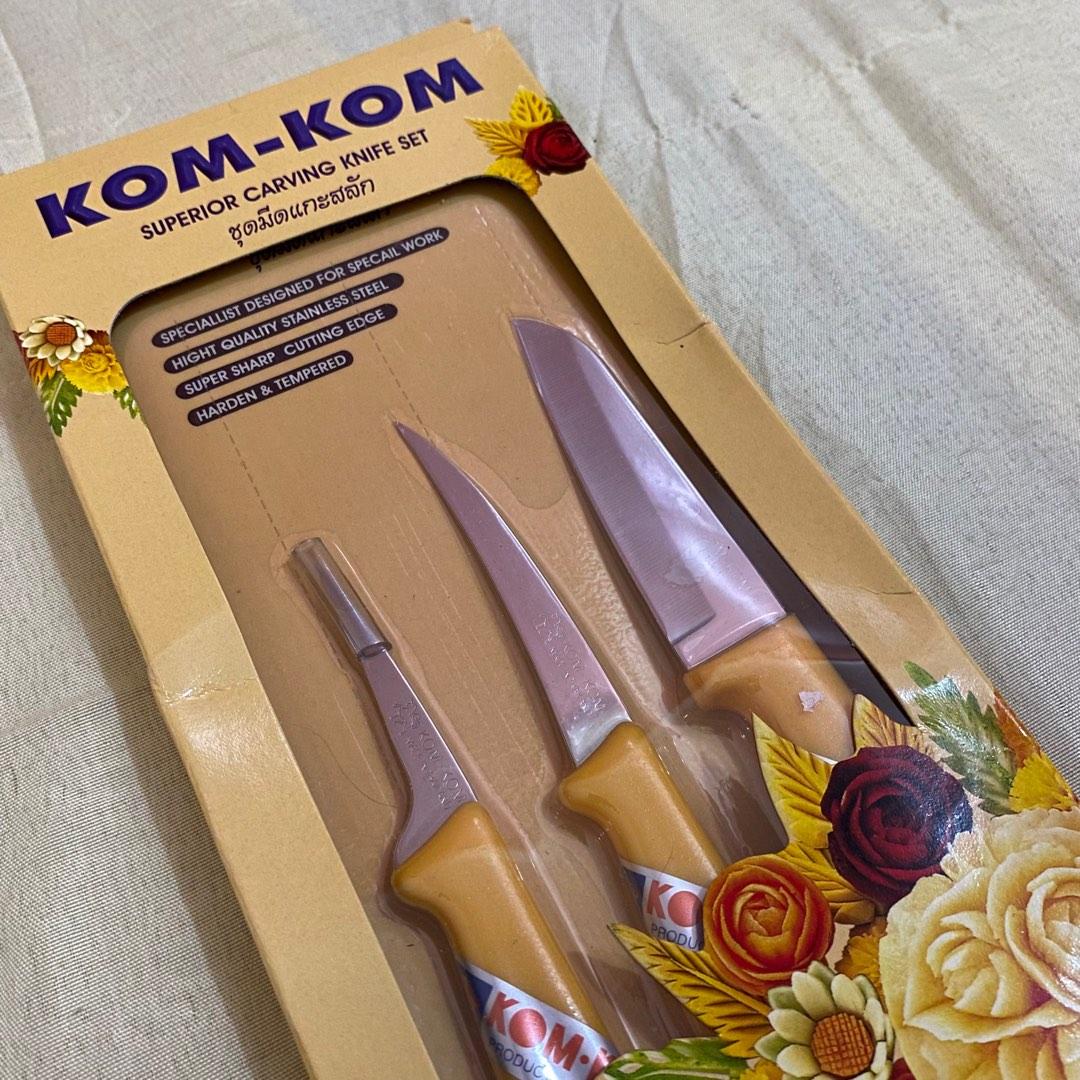 Kom-Kom 11pc Garnishing Set & Step-by-Step Fruit Carving Book