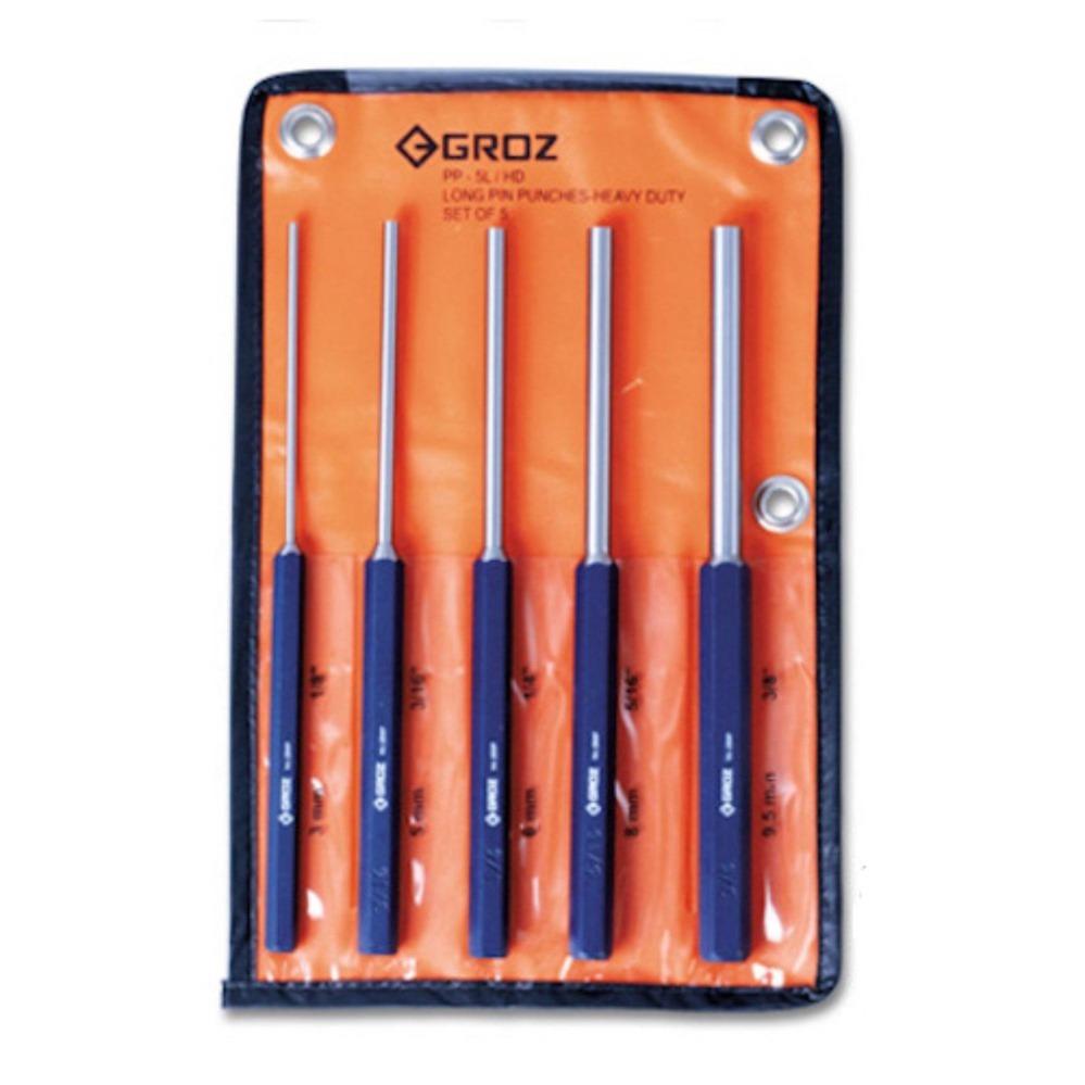 Groz 5 pc. Pin Punch Set 3mm to 10mm Extra Long, Furniture & Home
