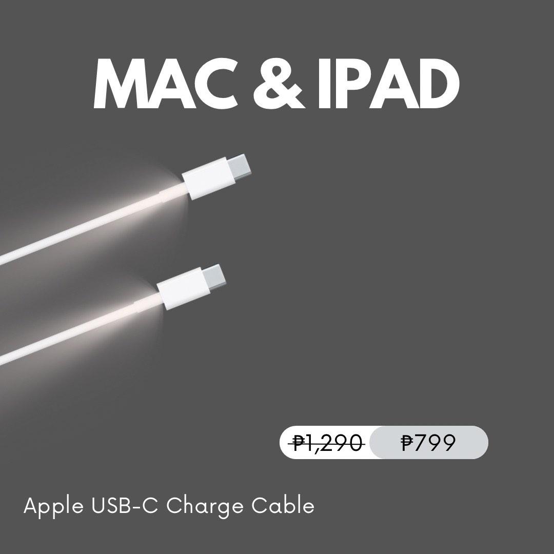Guaranteed Original Apple USB-C Charge Cable (Category: Chargers & Cables) located in Quezon City. Submitted by sophmdg (Listing ID 1182994087, Image 1). Description: Planning to charge, sync, and transfer data? Worry no more with the Apple USB-C Charge Cable! Get yours now for only ₱799 at Chargerack. Available nationwide with affordable shipping fees. Instagram: https://instagram.com/chargerack?igshid=YmMyMTA2M2Y=.
