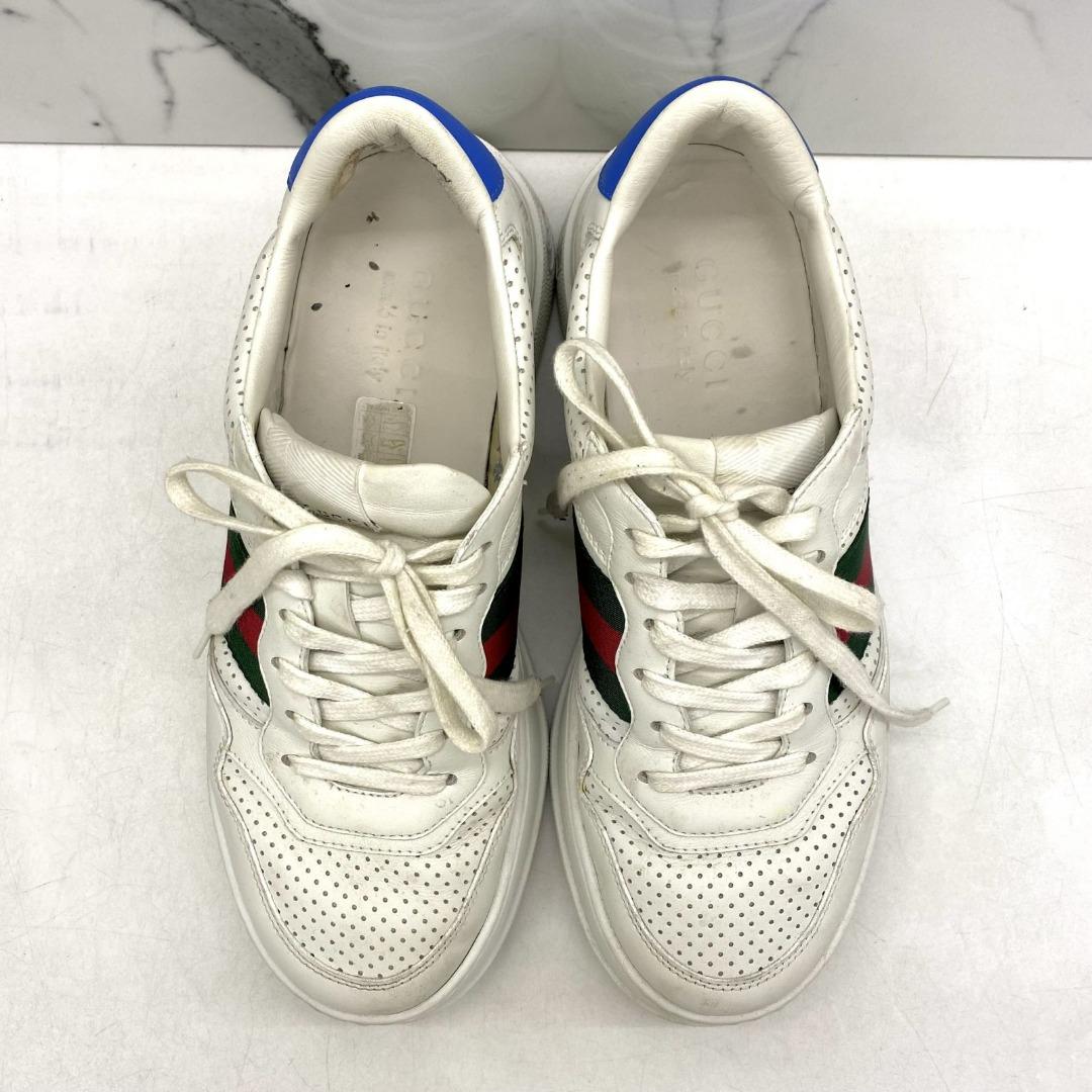 Men's gucci white best sale leather sneakers