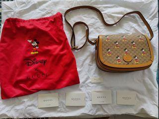 Gucci Disney Mickey Mouse Bucket Bag Printed Mini Gg Coated Canvas Auction