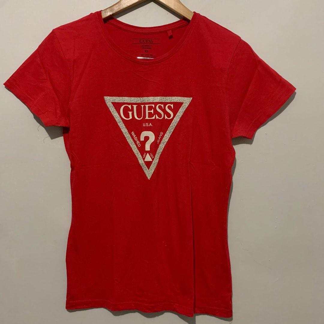 Guess t shirt red clearance