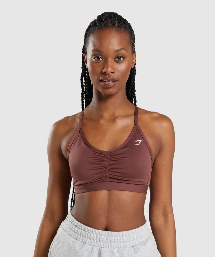 Gym Shark ruched strappy sports bra, Women's Fashion, Activewear on  Carousell