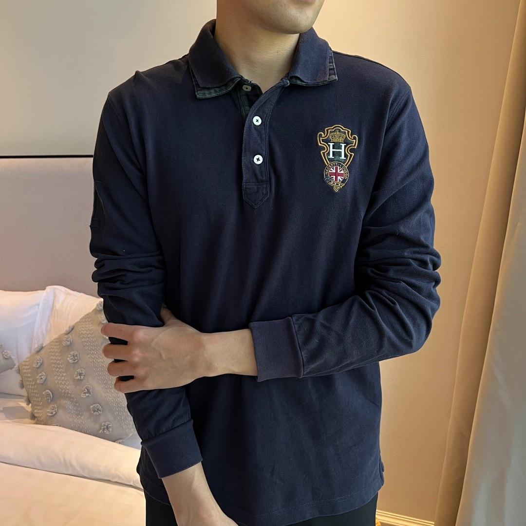 Hackett long hot sale sleeve polo