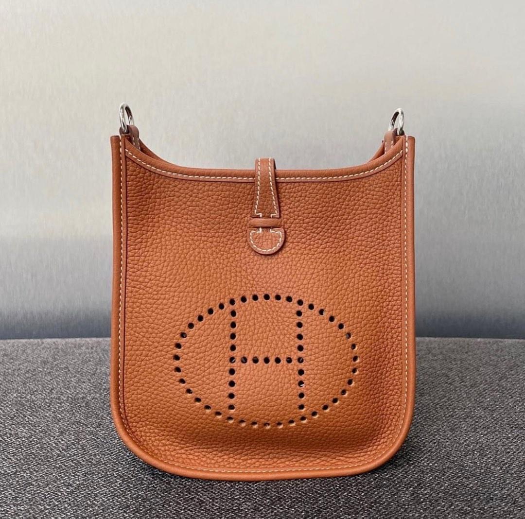 Hermes Evelyne e Clemence Gold 16 Mini/TPM Noir