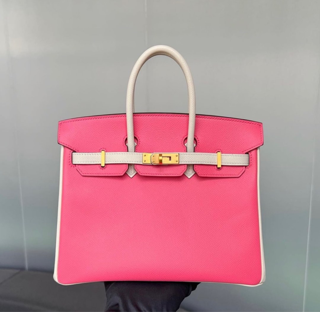 Hermes Kelly 25 Rose Azalee 8w Epsom Leather 2023, Luxury, Bags & Wallets  on Carousell