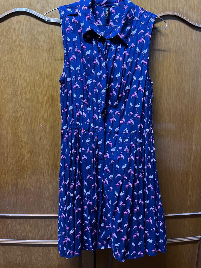 H M Flamingo Dress Women s Fashion Tops Blouses on Carousell