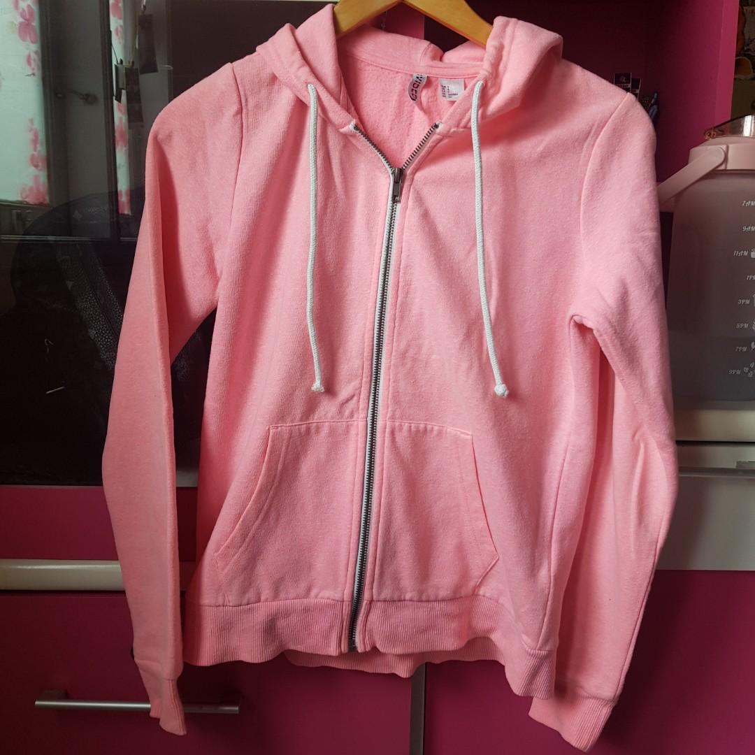Jaket sweater pink sale