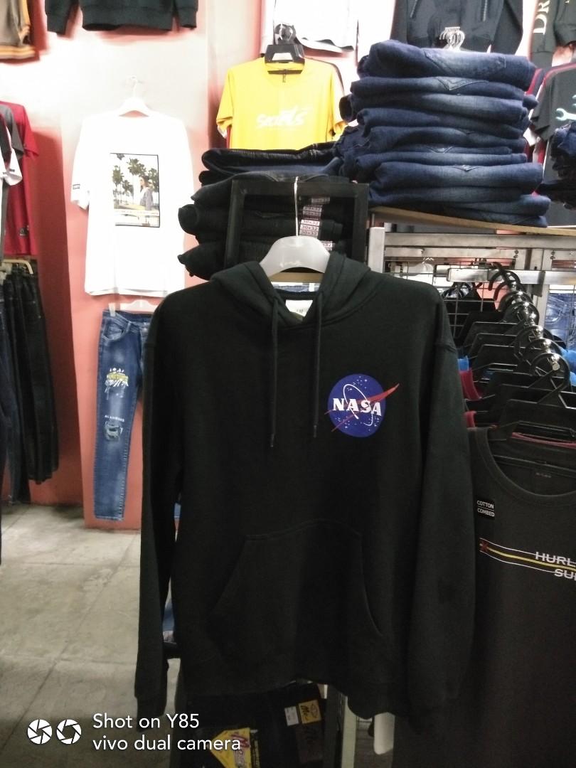 Hoodie NASA by H M Men s Fashion Tops Sets Hoodies on Carousell