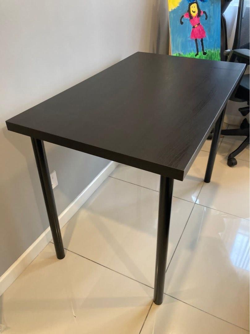 IKEA OLOV/LINNMON Desk, 100x60 cm, Dark Grey/Black 