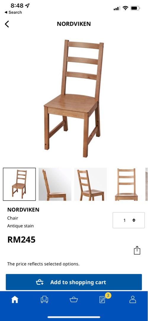 NORDVIKEN Chair, antique stain - IKEA
