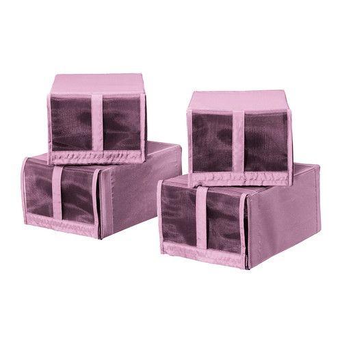 IKEA SKUBB Shoe Box Set of 2 Lilac Purple